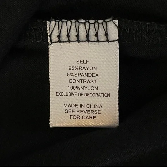 Willow Young Contemporary Black Mesh EmbroideredSleeves Jersey Long Sleeve Top-M - Picture 10 of 11